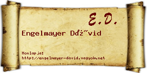 Engelmayer Dávid névjegykártya