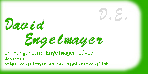david engelmayer business card